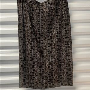 The Limited Black and Cream Wave Pattern Pencil Skirt #SK001